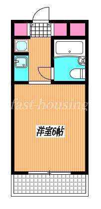 ソフィア西久保(ワンルーム/2階)の間取り写真