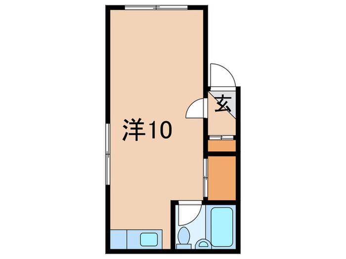 センターハイツ(ワンルーム/1階)の間取り写真