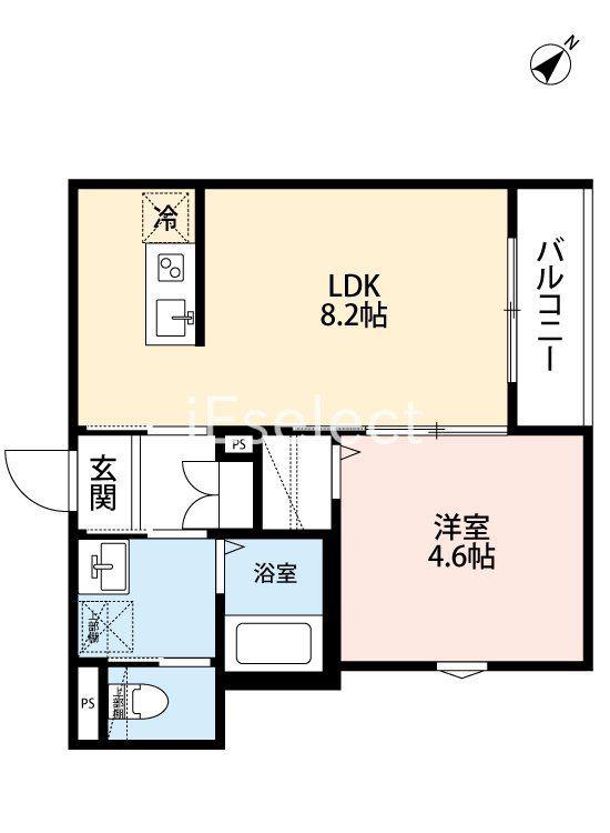 RH 幕張(1LDK/2階)の間取り写真