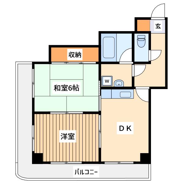 第3小池ビル(2DK/3階)の間取り写真