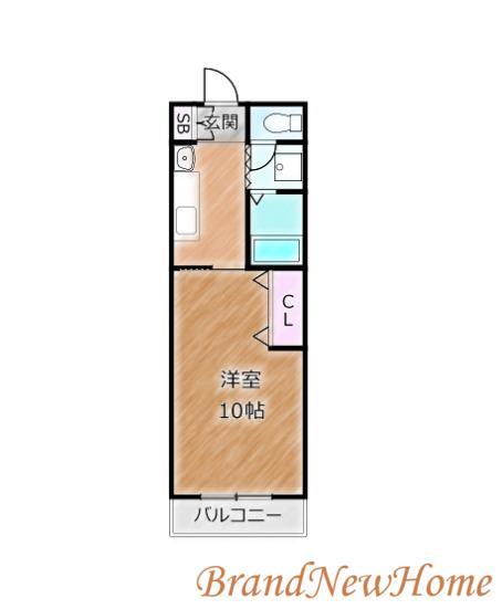 ウインドヴァリィ1番館(1K/2階)の間取り写真