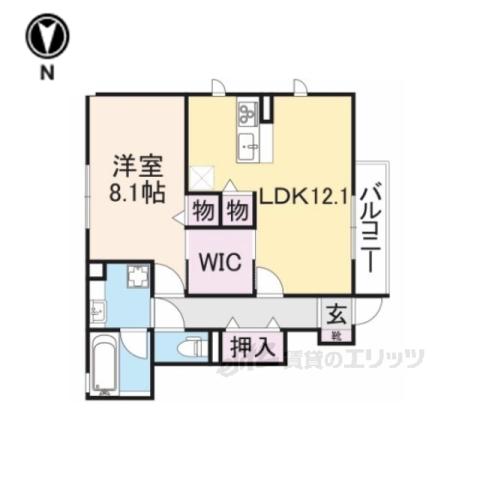 LALUCE(1LDK/1階)の間取り写真