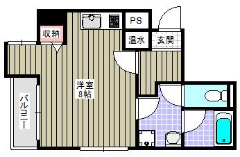 コンフォール南森町(ワンルーム/3階)の間取り写真