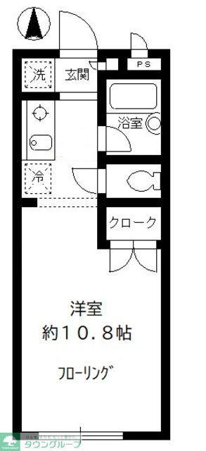 メゾン・ブン(1K/1階)の間取り写真