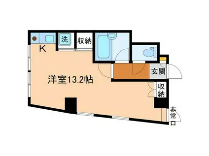 テ・パルク ハオス(ワンルーム/3階)の間取り写真