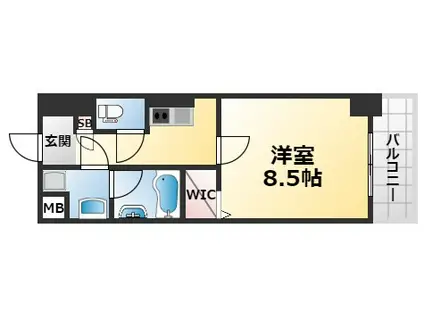 ブライジング(1K/2階)の間取り写真