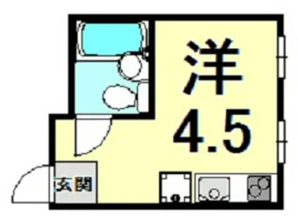 アンジョリジャルダン門戸厄神(ワンルーム/1階)の間取り写真