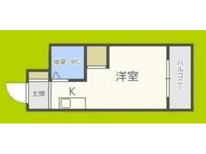 昭和グランドハイツ大淀(ワンルーム/5階)の間取り写真