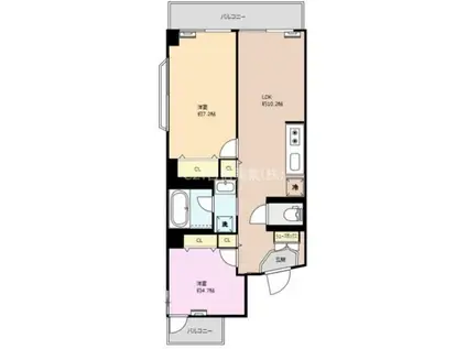 ル・ブロー甲良(2LDK/3階)の間取り写真