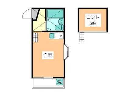 サンハイツ・徳丸(1K/2階)の間取り写真