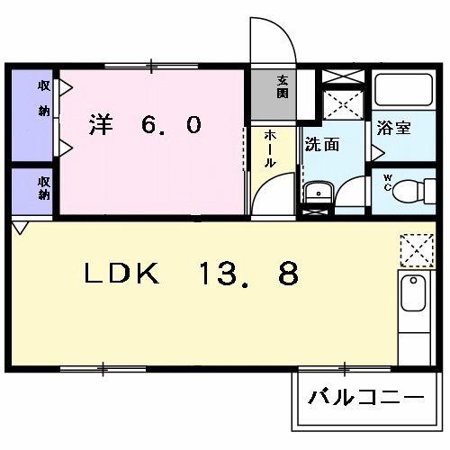 コーポラス TM(1LDK/2階)の間取り写真