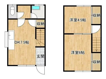 AWSOME TAGATA(2DK/1階)の間取り写真