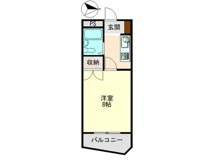 メゾンオレンジ2(1K/1階)の間取り写真