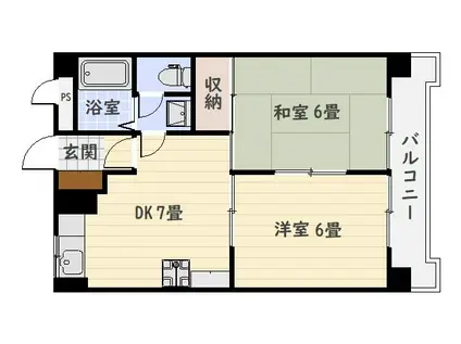ビラヤマダ(2DK/3階)の間取り写真