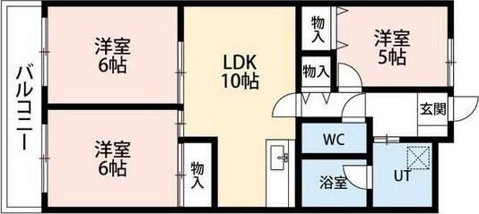 シティプラザ浜松(3LDK/2階)の間取り写真
