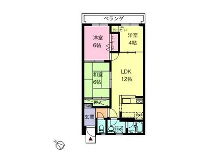 カーサ・リオ(3LDK/2階)の間取り写真