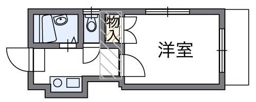 北畝第2(1K/2階)の間取り写真