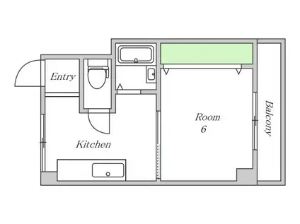 東和グランドハイツ(1K/2階)の間取り写真