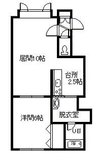 VENUS COURTIII(1LDK/1階)の間取り写真