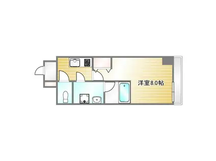 レーヴメゾン新神戸(1K/6階)の間取り写真