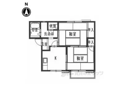 フレグランス山の辺(2K/1階)の間取り写真