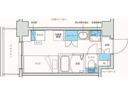 キャンパスヴィレッジ元住吉テラス(ワンルーム/4階)の間取り写真