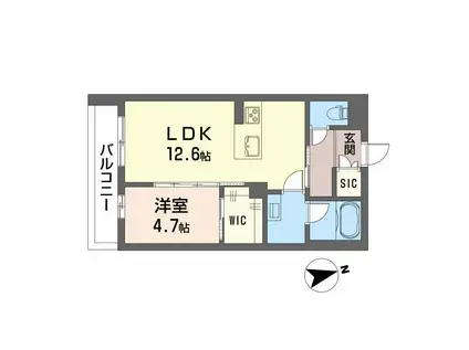 ADIMUS APPEARANCE(1LDK/1階)の間取り写真