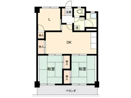 メイゾン平岡(3DK/3階)の間取り写真