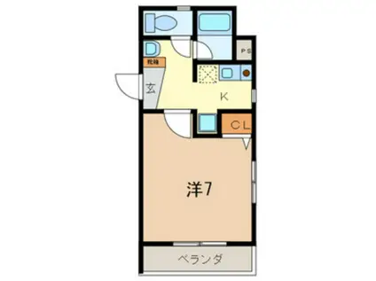 パレマロンII(1K/3階)の間取り写真