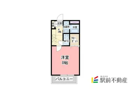 S-KATZ(1K/2階)の間取り写真