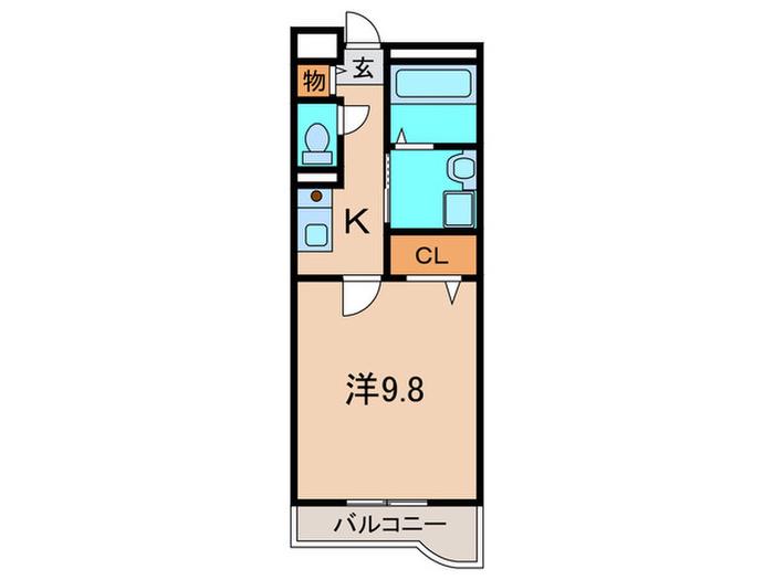 アドラブール(1K/3階)の間取り写真