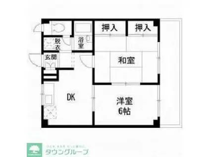 エステートピアエース(2DK/1階)の間取り写真