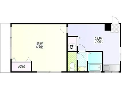 サニーコーポK(1LDK/2階)の間取り写真