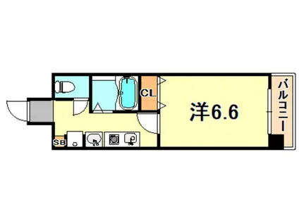 ロイヤルヒル神戸三ノ宮(1K/3階)の間取り写真