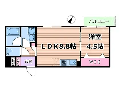 グランエピ(1LDK/3階)の間取り写真