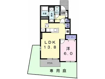 サンリット MS II(1LDK/1階)の間取り写真