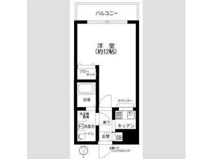 ダイワティアラ村上I(1K/3階)の間取り写真