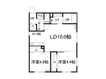 メゾン・イル・ノード平岸(2LDK/4階)の間取り写真