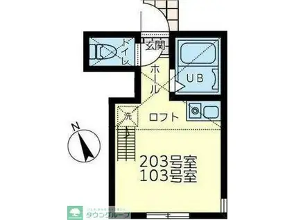 セレシア横浜反町(ワンルーム/1階)の間取り写真
