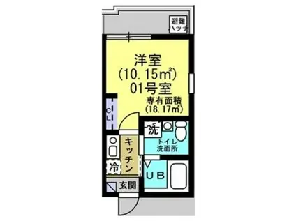 パグーロ生麦(1K/1階)の間取り写真