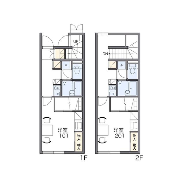 レオパレスサスト(1K/1階)の間取り写真