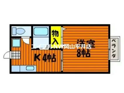 メゾンフォレスタV(1K/1階)の間取り写真