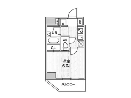 コンシェリア新橋(1K/13階)の間取り写真