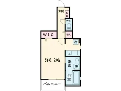 PAX K(1K/1階)の間取り写真