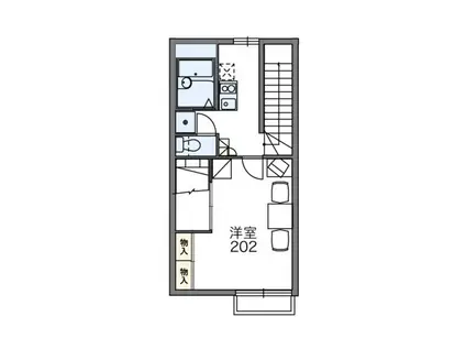 レオパレスピュアブリーズ(1K/2階)の間取り写真