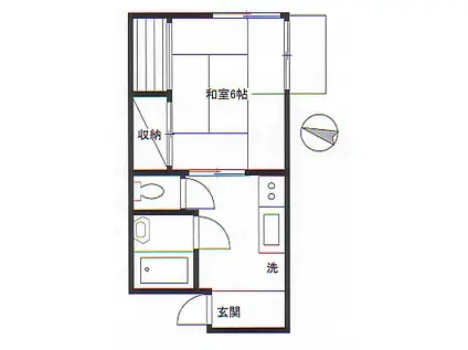 近江マンション(1K/4階)の間取り写真