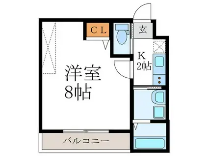 グラヴィス鞍馬口(1K/3階)の間取り写真