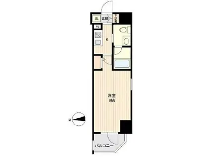 オーキッドレジデンス蔵前(1K/4階)の間取り写真