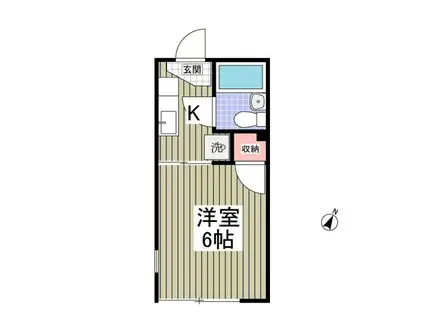 ビーエムティーハイツC(1K/1階)の間取り写真