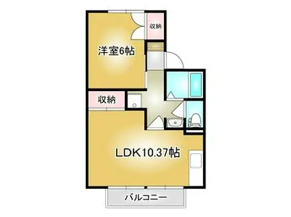 セジュール(1LDK/1階)の間取り写真